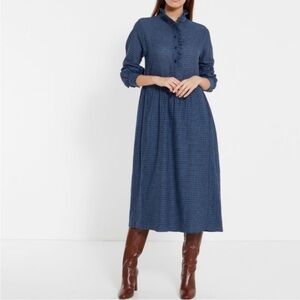 MASSCOB Betty blue plaid dress, size EU XS/ US 4